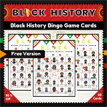 Preview of Black History Month Bingo Game Cards : Celebrating Influential | Free Version