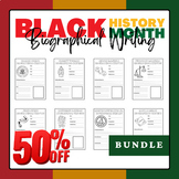 Black History Month Biographical Writing Bundle | Black Hi