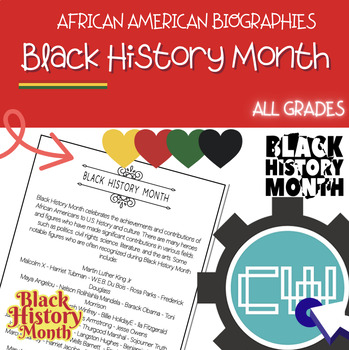 Preview of Black History Month Biographies