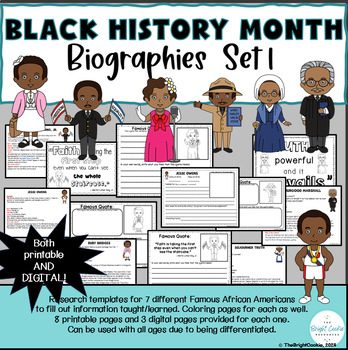 Preview of Black History Month: Biographies- SET 1