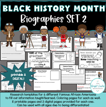 Preview of Black History Month Biographies- SET 2