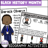 Black History Month Biography Activities Bundle for Kinder