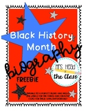 Black History Month Biography FREE