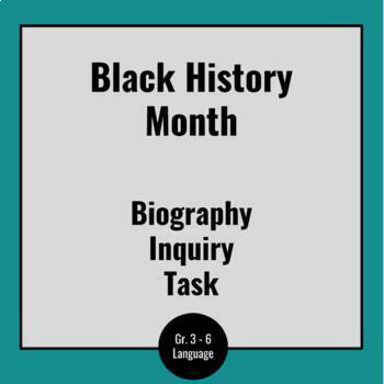 Preview of Black History Month - Biography Inquiry Task (Digital Google Slides)