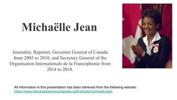 Preview of Black History Month Biography: Michaëlle Jean