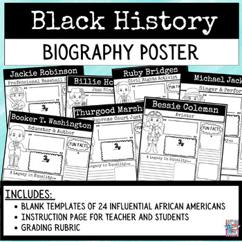 #NYSTART Black History Biography Poster; Research Project; Bulletin Board;