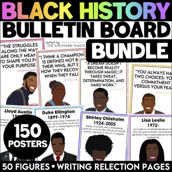 Preview of Black History Month Biography Posters | Bulletin Boards | Quotes and Activities