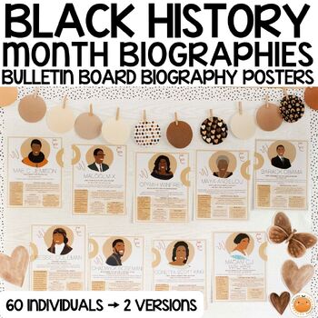 Preview of Black History Month Biography Posters | Bulletin Board / Classroom Decor