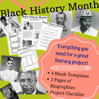 Preview of Black History Month Biography Project