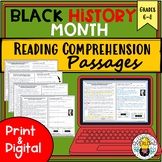 Black History Month Biography Reading Passages for grades 