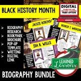 Black History Month Biography Research, Bookmark Brochure 