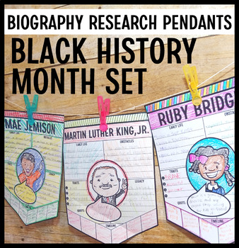 Preview of Black History Biography Research Pendant Projects