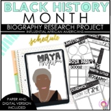 Black History Month Biography Research Project | Paper & D