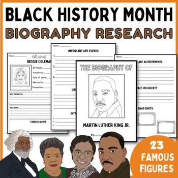 black history month biography research template