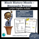 Black History Month - Biography Research Project Templates