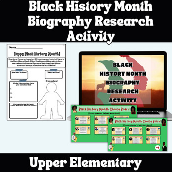 Preview of Black History Month Biography Research Reading Passages Upper Elementary