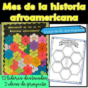 Preview of Black History Month Collaborative Activity Spanish Mes de la Historia Afroameric