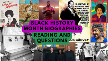 Preview of Black History Month Biography Set