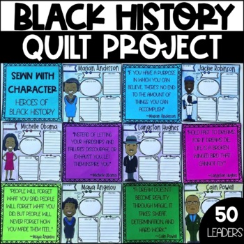 Preview of Black History Month Biography Writing Quilt Project and Bulletin Board