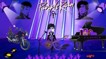 Preview of Black History Month Bitmoji Classroom Prince/Purple Rain Icon of Music Series #5