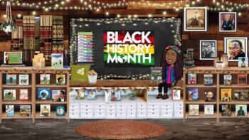 Preview of Black History Month Bitmoji Virtual Classroom (Google Slide & PowerPoint)