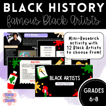 Preview of Black History Month: Black Artists | Mini-research activity