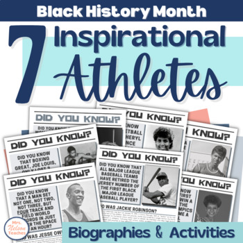 Preview of Black History Month Biographies - Inspiring Athletes - Middle School