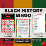 Black History Month- Black History Bingo Game- Historical 