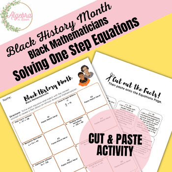 Preview of Black History Month // Black Mathematicians // Solving One step Equations