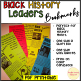Black History Month Bookmarks Black History Leaders