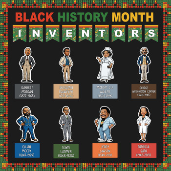 Preview of Black History Month Bulletin Board | African American INVENTORS |  flash cards