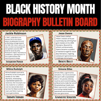 Preview of Black History Month Bulletin Board Athletes | Black History Month Athletes Sport