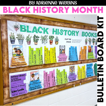 Preview of Black History Month Bulletin Board Bookshelf