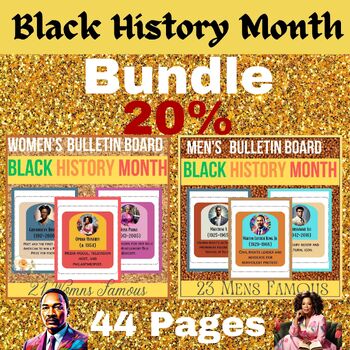 Preview of Black History Month Bulletin Board Bundle February