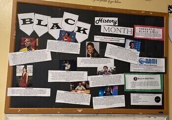 Preview of Black History Month Bulletin Board- Celebrities and Mental Health