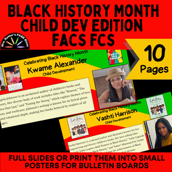 Preview of Black History Month Bulletin Board -Child Development Leaders -Slides or Posters