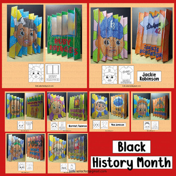 Preview of Black History Month Bulletin Board Coloring Activities Project Ruby Jackie Mae