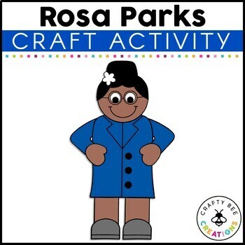 Preview of Rosa Parks Craft Womens Black History Month Bulletin Board Kindergarten Art Idea