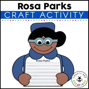 Preview of Rosa Parks Craft Women Black History Month Bulletin Board Activities Art Project