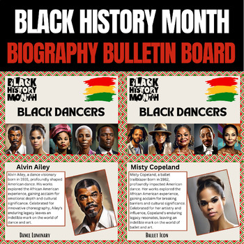 Preview of Black History Month Bulletin Board Black Dancers | Dance Ballet and Choreography