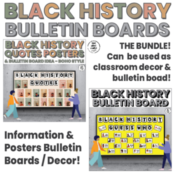 Preview of Black History Month Bulletin Board | Decor | Posters | Information BUNDLE