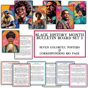 Preview of Black History Month Bulletin Board | February Lesson | Posters & Biographies II