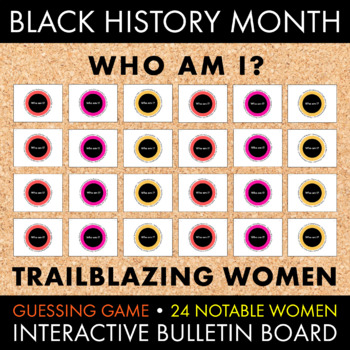 Preview of Black History Month Bulletin Board, Notable Women Interactive Display Board