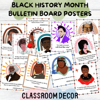 Preview of Black History Month Bulletin Board Poster Classroom Displays Inspirational Quote