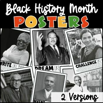 Preview of Black History Month Bulletin Board Posters & Letters