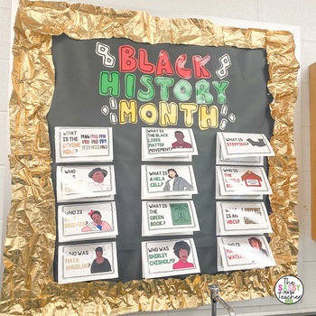 Black History Month Bulletin Board and Trivia by The Sassy Math Teacher