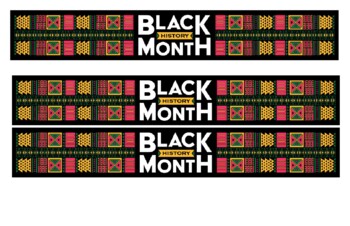 Preview of Black History Month Bulletin Border