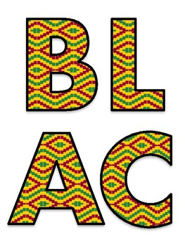 Preview of Black History Month Bulletin Board Letters | FREE