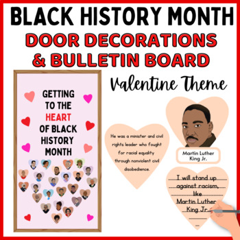 Preview of Black History Month Bulletin board & Door decor - Valentine's Day Theme