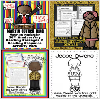 Preview of Black History Month Bundle Close Reading w/ Activities 100% Common Core Aligned